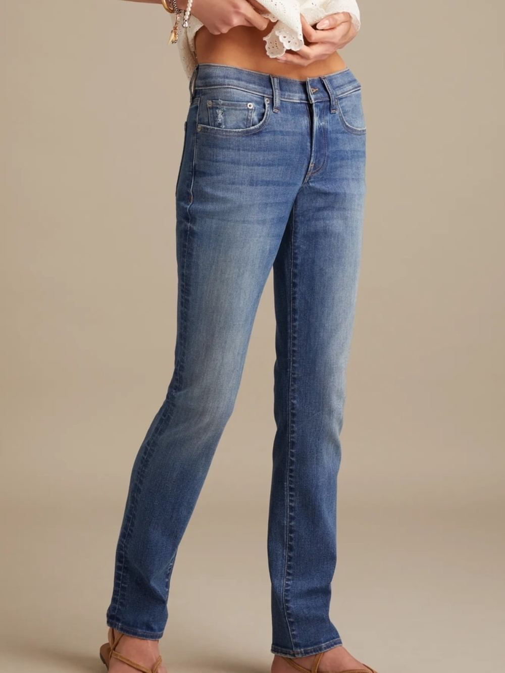Lucky Brand Sweet Straight Jeans Women’s 14/32 Mid Rise Light Wash Stretch